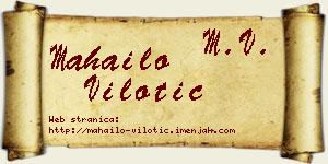 Mahailo Vilotić vizit kartica